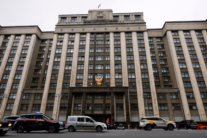 A general view shows the headquarters of the lower house of Russia's parliament, State Duma, in central Moscow, Russia, July 22, 2025. REUTERS/Yulia Morozova/File Photo